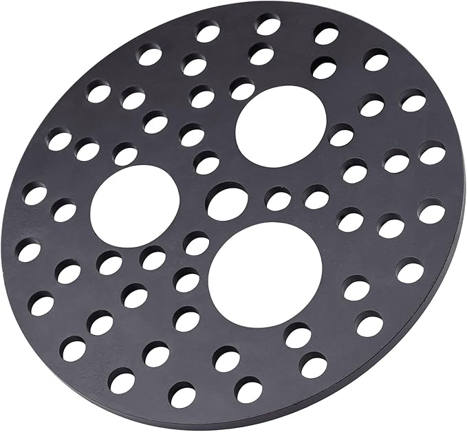 8 inch Drain Cover with Integrated Ports, Floor Drain with Removable Round Disc, 8" Garage Drain Cover Replacement Solution, Floor Strainer, 1PCS