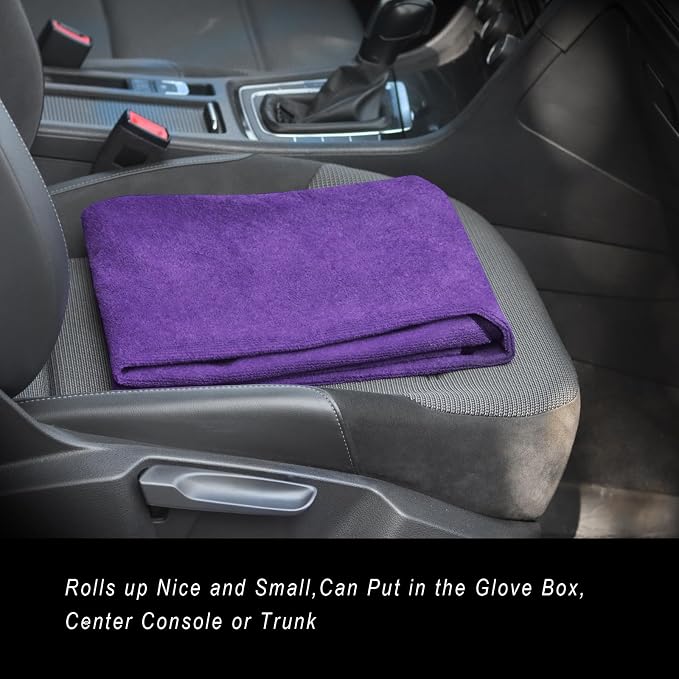 Car Seat Cover Protector Front Seats,for Gym Workout,Running,Swimming,Beach and Hiking,Waterproof Sweat Towel Bucket Seat Covers for Cars SUV Trucks (Purple, 1Pcs)
