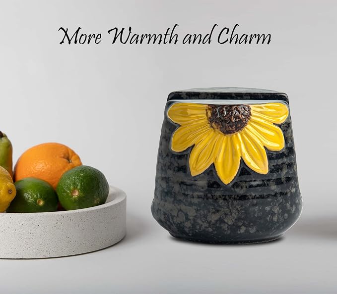 Sunflower Sponge Holder for Kitchen Sink Dish Sponges Holder Fall Autumn Theme Ceramic Kitchen Sink Sponge Holder Yellow Sink Caddy Kitchen Sink Organizer Decor