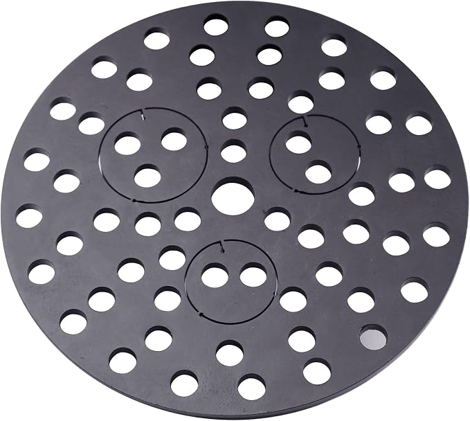 8 inch Drain Cover with Integrated Ports, Floor Drain with Removable Round Disc, 8" Garage Drain Cover Replacement Solution, Floor Strainer, 1PCS