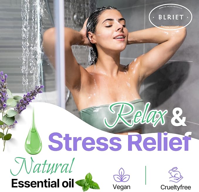 Shower Steamers Aromatherapy Blriet Gifts for Women, Teen Girls, Wife, Her, Mom, Father Days, Daughter, Grandma Basket Stuffers Birthday Gifts Decoration Travel Essentials Self Care Home Spa 8 Pack