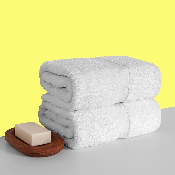 Chakir Turkish Linens, 100% Cotton Premium Quality Turkish Bath Sheets (35''x70'' Large Bath Sheet Towels - White) | 100% cotton bath sheets, 35x70 oversized, OEKO-TEX certified, soft plush and absorbent