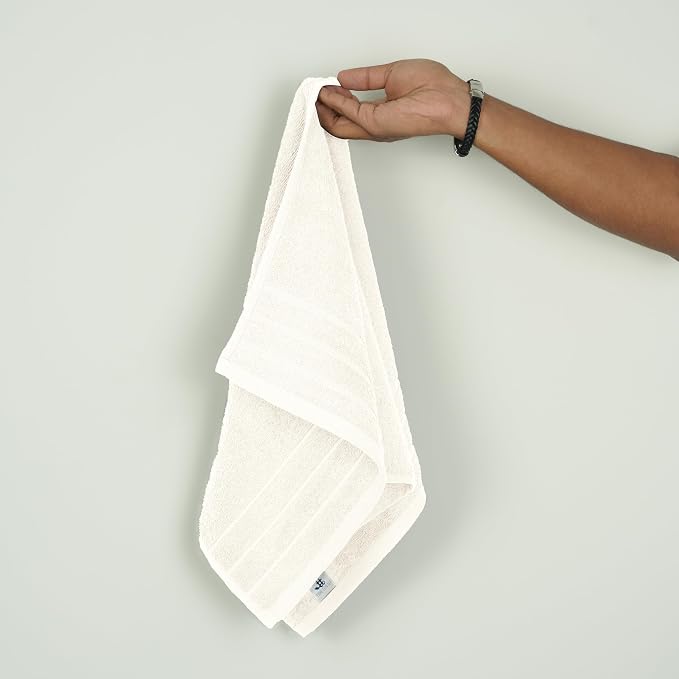 6 Piece Hand Towels Set 16 x 28 Inches, Cream | 100% Cotton, Lighter Weight, Quick to Dry, 16 x 28 Inches, Super Soft & Absorbent, Perfect for Bathroom & Kitchen
