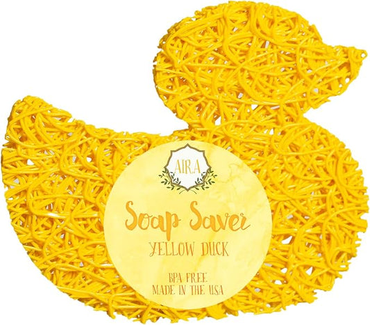 Aira Soap Saver - Duck Soap Holder & Dish - BPA Free, Extends Soap Life - Yellow