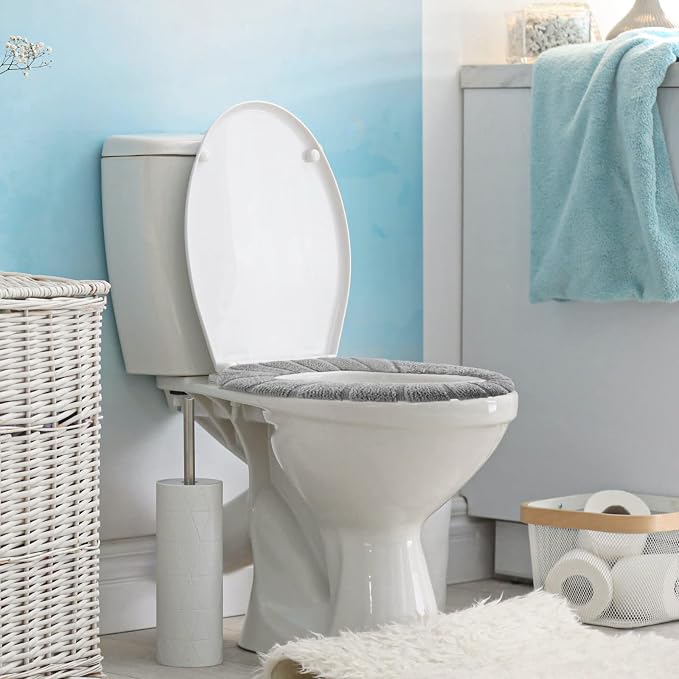 Legigo 5 Pack Toilet Seat Cover, Soft Toilet Seat Warmer Pads for Bathroom | Warmth, Comfort & Easy to Install, Toilet Seat Cushion Covers, Washable and Stretchable