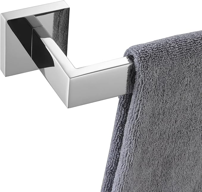 KOKOSIRI 32-Inch Single Towel Bar, Bathroom Kitchen Towel Holder, Wall Mounted SUS304 Stainless Steel Towel Rack, Polished Chrome, B4003CH-L32