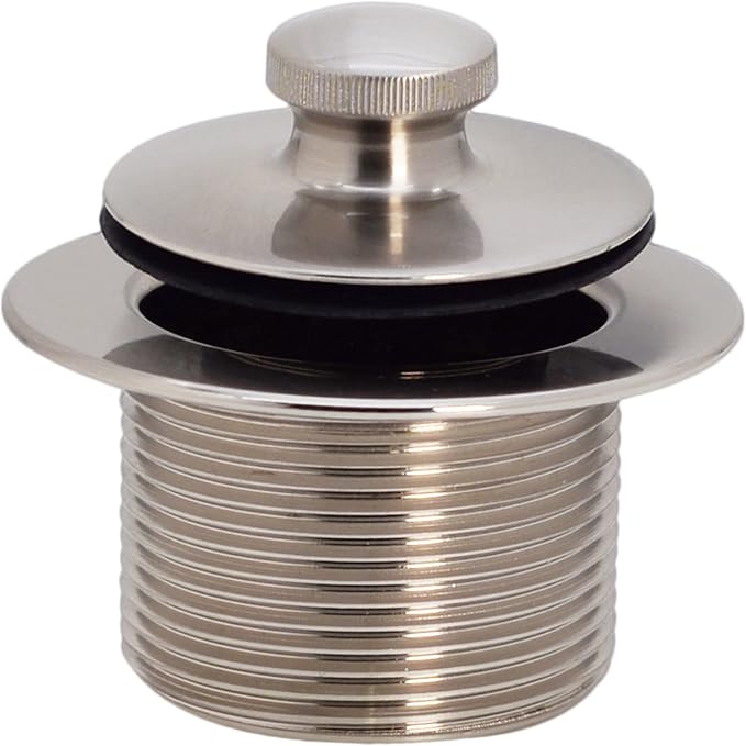 Westbrass D3324-20 1-1/2" NPSM Pull & Drain Bathtub Plug, Coarse Thread, Stainless Steel
