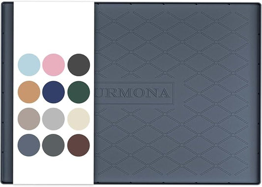 URMONA 31" x 19" Waterproof Silicone Mat in Multiple Sizes & Colors, Under Sink Mat for Kitchen & Bathroom, Pet Food Pad for Dogs & Cats, Kitchen Cabinet Liner, Multi-Purpose for Storage(Dark Grey)