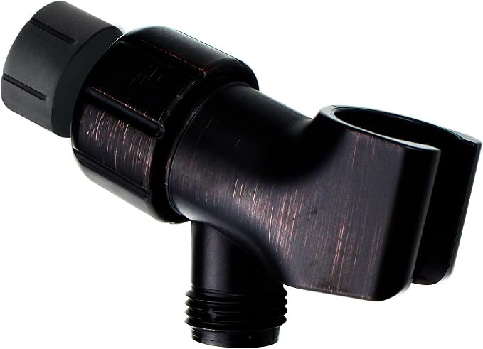 YOO.MEE Adjustable Shower Arm Bracket for Handheld Shower Head, 360° Swivel POM Ball Joint, Large Angle Adjustable Shower Holder, Oil Rubbed Bronze Finish