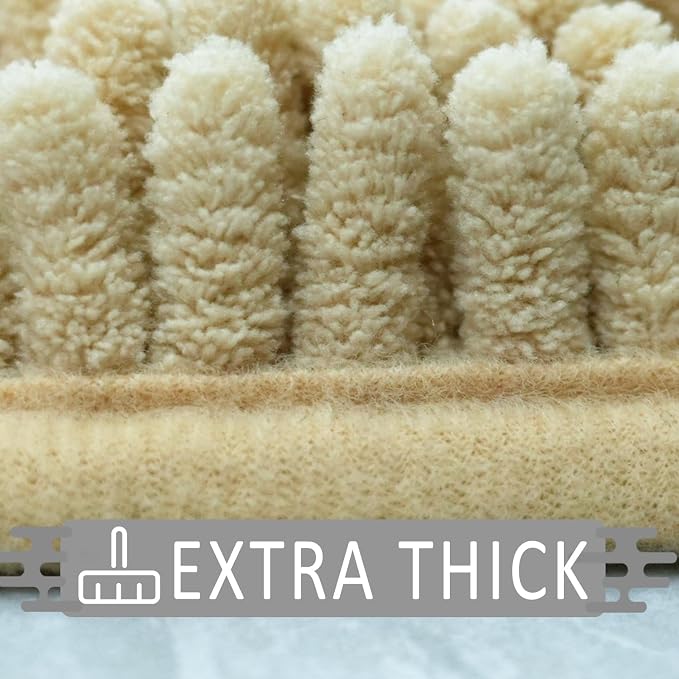 Bathroom Rugs Sets 3 Piece Non Slip,Bath Rugs with PVC Backing Bath Carpet,Bathroom Rug Washable,Absorbent,Plush Carpet Mats,Bath Mats for Bedroom, Kitchen,Tub,Home Decor(Camel)