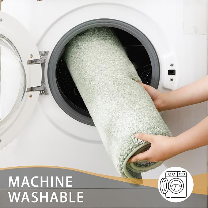 MINIDEAR Bathroom Rugs 60x24 Sage Green - Thick Memory Foam Bath Mat, Ultra Soft & Plush Fluffy, Non-Slip, Quick Dry, Absorbent Washable Floor Microfiber Mat for Tub, Home Decor Accessories