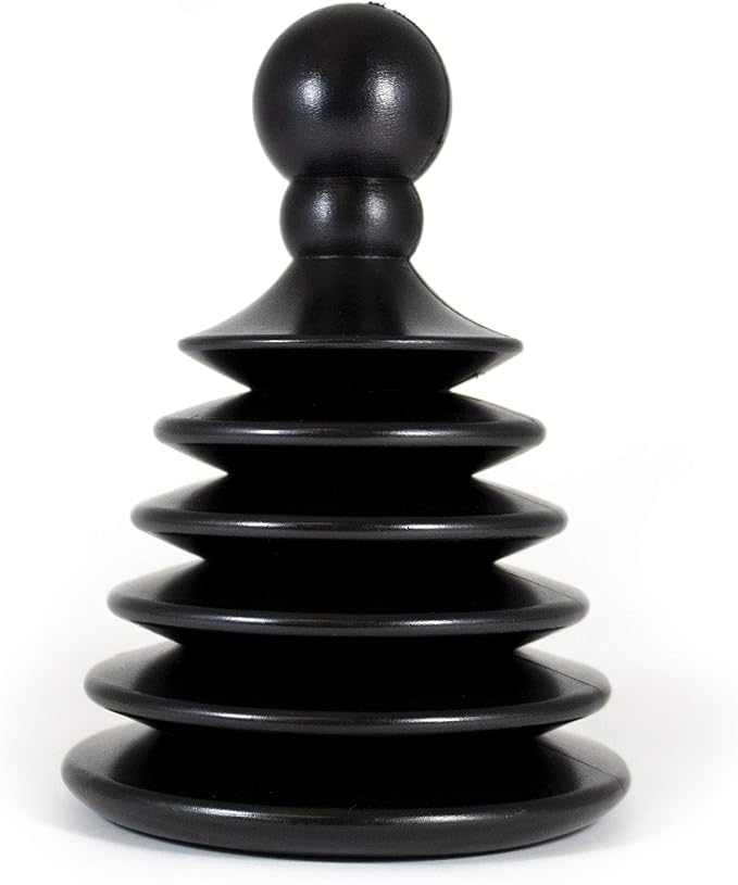 Master Plunger Mighty Tiny Plunger Designed for Bathroom/Kitchen Sinks, Perfect for RV’s. Unclogs Fast & Easy (Patent Pending), Black