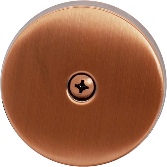 Westbrass D328-11 3-1/8" One-Hole Bathtub Overflow Faceplate and Screw, Antique Copper