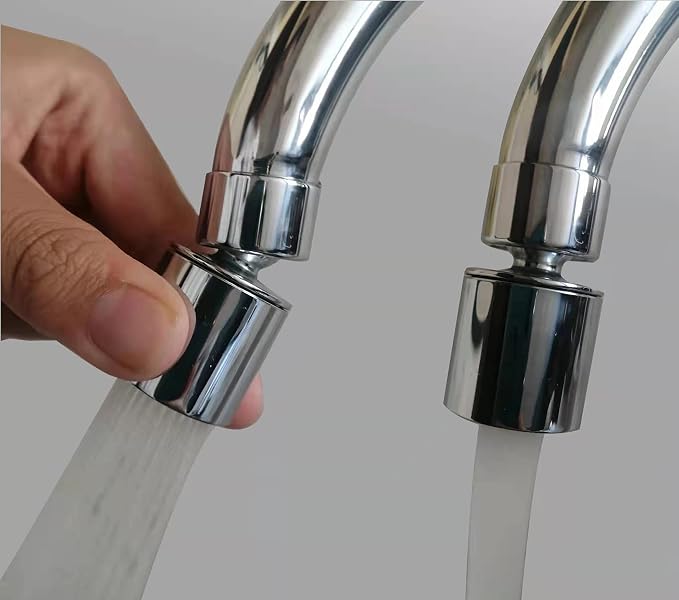 kitchen and bathroom faucet nozzle aerator,faucet extender, 360 degree swivel dual flow sprayer for sink tap head, rotatable 2 function water splash filter
