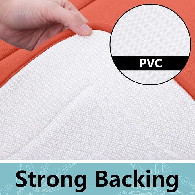Arotive Memory Foam Bathroom Rug Mat 47x24, Ultra Soft and Absorbent Bath Mat, Machine Wash Dry, Comfortable Bath Rug Carpet for Bathroom Floor, Tub and Shower, Coral