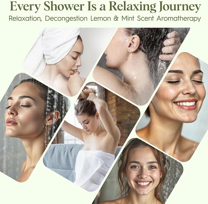 SWCANDY Lemon & Mint Shower Steamers 8 Pack, Home Spa Self Care | Crisp citrus-mint aromatherapy with natural essential oils shower gift for women, men, wife & husband.