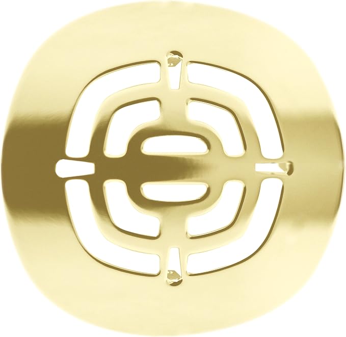 Westbrass Brass Snap-In Shower Strainer Grid, Polished Brass, D316-03