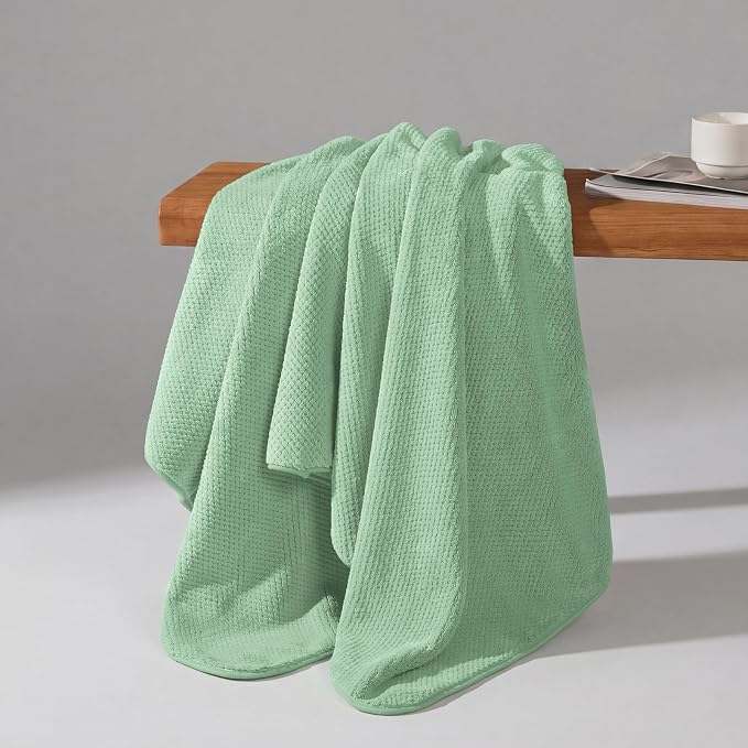 REDKISS Ultra Soft 6 Piece Towel Set, Premium Towels for Bathroom, Highly Absorbent, Quick Dry, Lightweight Bath Towels Set Collection, Includes 2 Bath Towels, 2 Hand Towels, 2 Washcloths, Green