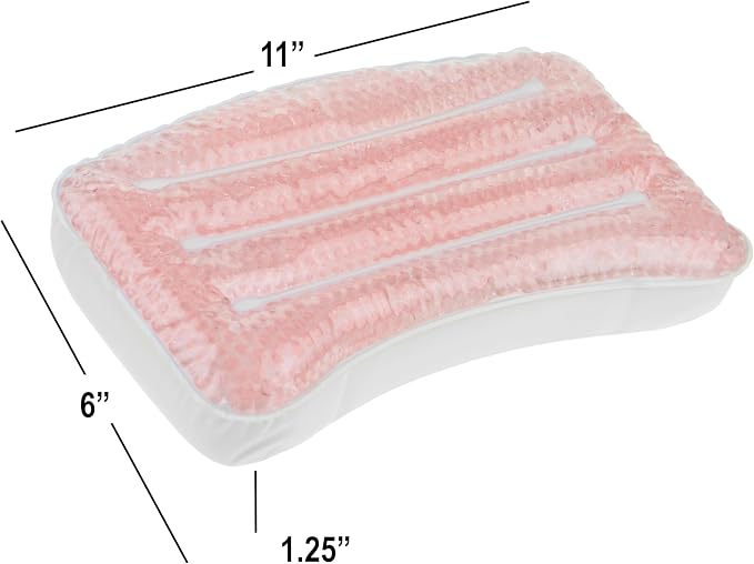 Glitter Gel Spa Pillow - Cooling Bathtub & Hot Tub Relaxation Cushion | Neck & Head Support Bath Pillow. Luxury Bath Products & Spa Accessories for Women - Ultimate Comfort