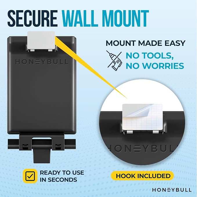 HONEYBULL Fogless Shower Mirror for Shaving with Water Tank, Adhesive Mount | Built in Water Reservoir for Natural Fog Free Effect, Easy Installation, Bonus Squeegee, Razor Holder, 5.5" x 8" Mirror