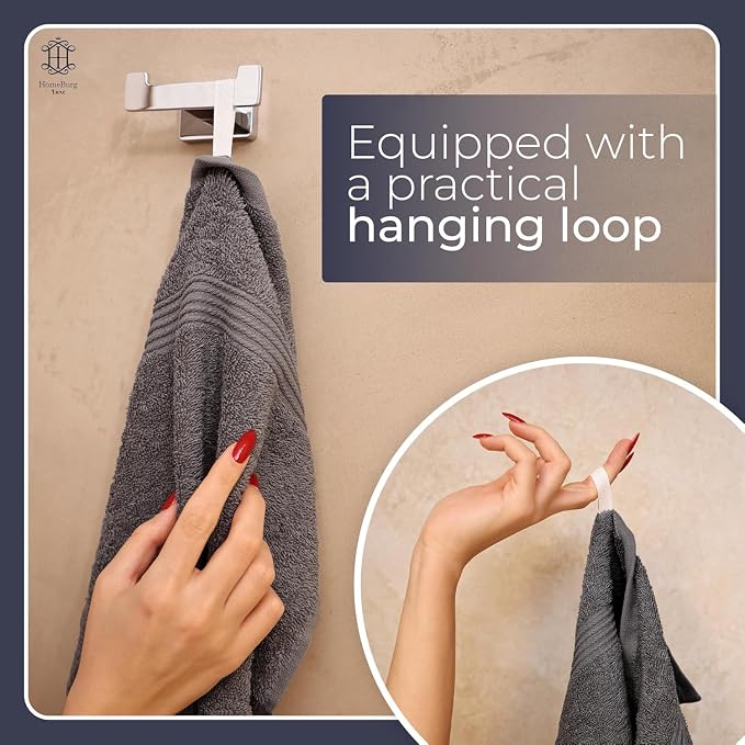 Luxe 6-Piece Hand Towel Set – Soft & Absorbent Cotton, Hotel Quality, Quick-Drying, Easy Care,16 x 28 in (Dark Grey)