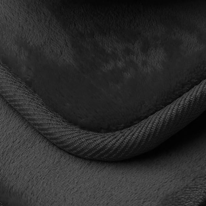 Clara Clark 3 Piece Bathroom Rugs Bath Mat Set, Velvet Memory Foam Bath Mats for Bathroom - Non-Slip, PVC Backing Bath Rugs, Washable - Dries Quickly, Black