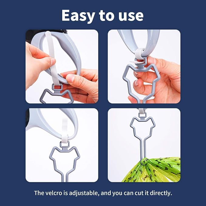 Dalzom® 2Pcs Dog Poop Bag Holder, Waste Bag Holder Carrier for Leash, Dog Poop Bag Dispenser for Walking Running Bicycle Accessory (Gray)