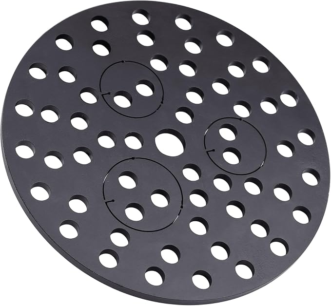 7 inch Drain Cover with Integrated Ports, Floor Drain with Removable Round Disc, 7" Garage Drain Cover Replacement Solution, Floor Strainer, 1PCS
