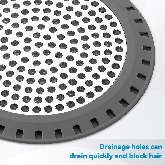 Shower Drain Hair Catcher,Aluvor Shower Drain Cover Bathtub Drain Strainer | Weighted Metal Hair Trap Stopper Sink Protector Filter Bathroom Flat Strainer Stopper