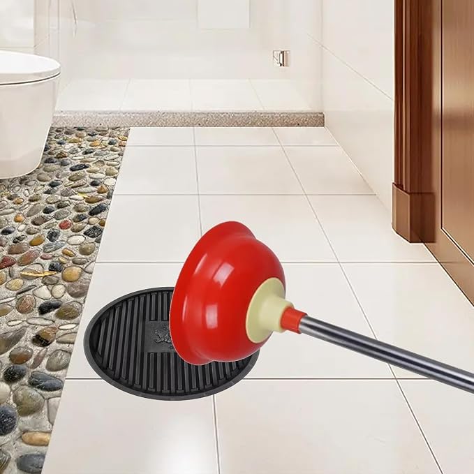 Plunger Tray Plunger Mat,Anti-Slip Drip Holder for Bathroom Kitchen Storage | Universal Toilet Plunger Holder Drip Tray,Air Drying Mat for Plungers Wicks Water,Dries Quickly.Protects Floors from Stains