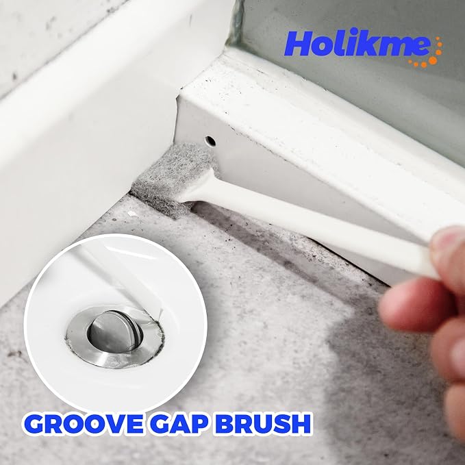 Holikme Dish Brush Cleaning Brush Set for Cleaning Groove Gap,Blue | Dish Brush Set Cleaning Brush Set, Scouring Pad for Cleaning, Groove Gap Brushes for Pot, Pan, Abrasive Wheel Brushes