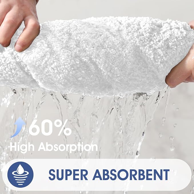IM HOME Bathroom Rugs Cream White 24"x17", Ultra Soft Thick Plush Fluffy Microfiber Absorbent Bath Mat, Non-Slip Backing, Machine Washable Bath Mats for Bathroom Floor, Tub and Shower