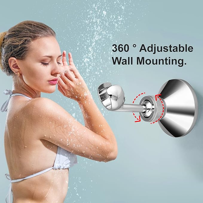 Shower Head Holders, YTTX Adjustable Shower Holder Cooper Shower Holder Bracket Chrome Plated Shower Set Shower Stand for Standard Shower Hose