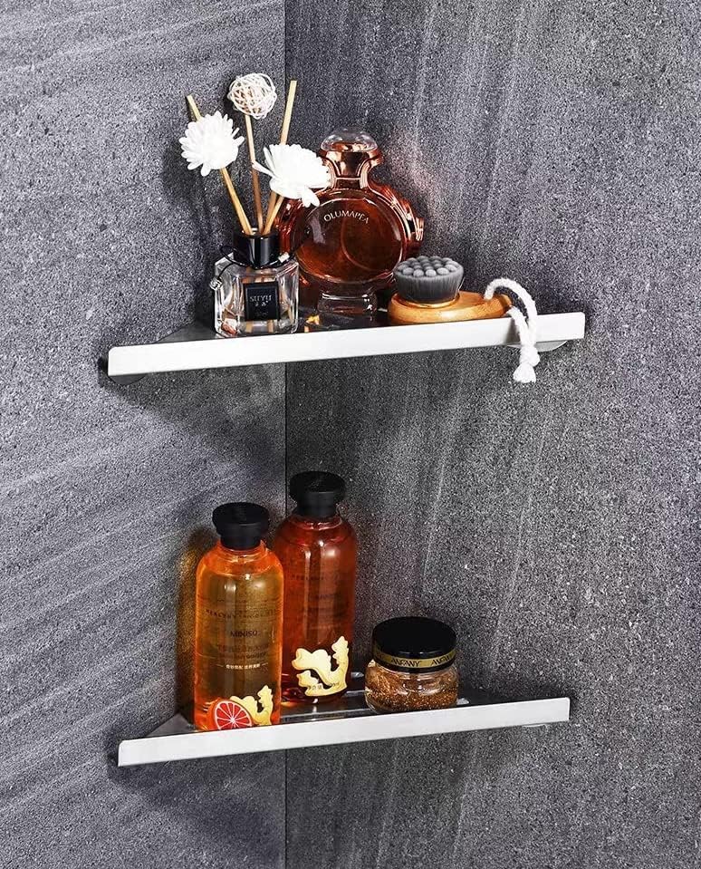 Lavatory Bathroom Corner 304 Stainless Steel Shelf Drill Free with Adhesive