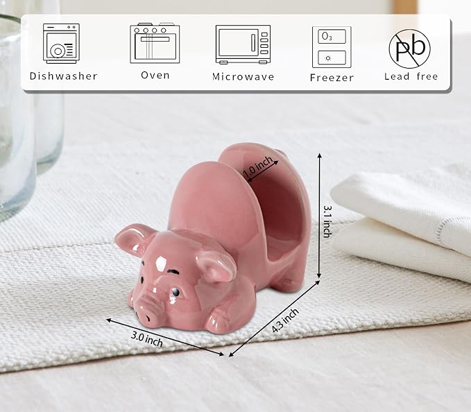 Pig Sponge Holder For Kitchen Sink Sponge Holder Ceramic Dish Sponges Holder Pink Kitchen Sponge Holders - Adorable And Functional Sink Caddy