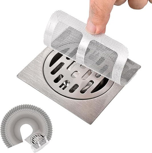 50Pcs Disposable Floor Drain Sticker, Shower Drain Hair Catcher, Hair Drain Catcher, Easy to Install, Suit Sewer Filter Screen, Bathroom, Bathtub, Kitchen, Sink Floor Stickers
