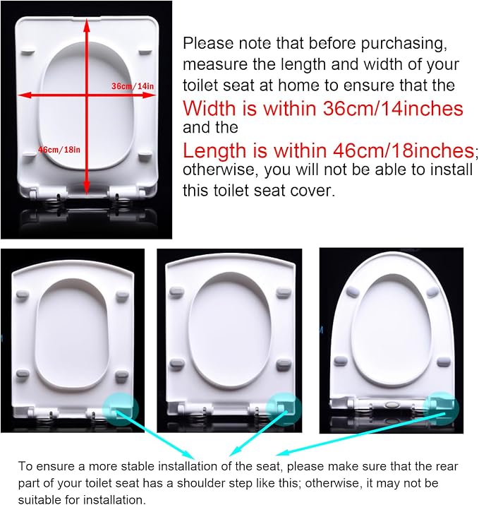 3 Pack Thickened Toilet Seat Cover Pads - Soft, Stretchable, Washable, Warm, Comfortable Bathroom Toilet Seat Covers for Round & Elongated 14x18” Toilets, Non-Slip, Durable