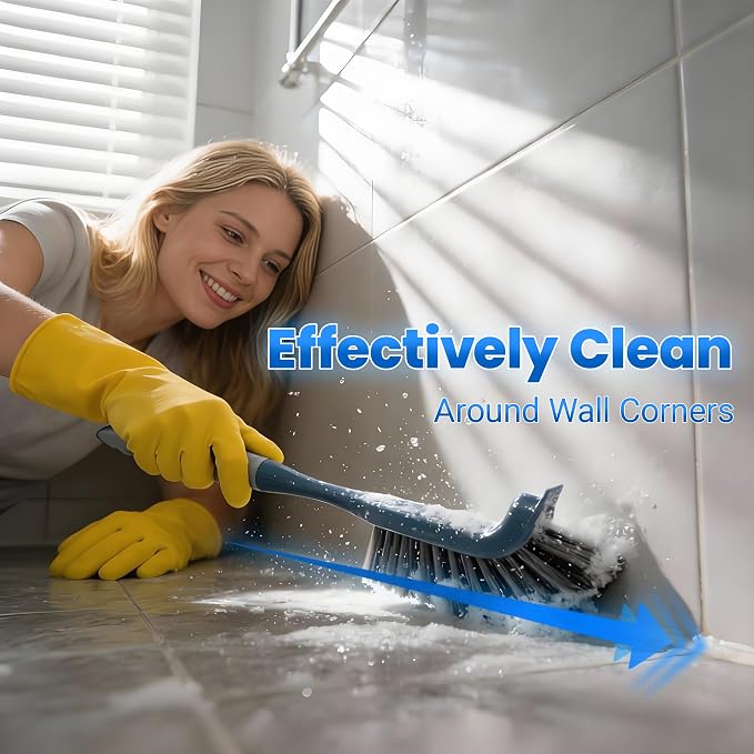 3 Pack Hard Bristle Scrub Brush Set, Cleaning Brush Designed for Cleaning Shower, Bathroom Faucets, Tile Grout, Sink Edges, Around Toilets, and Hard to Reach Corners and Crevices