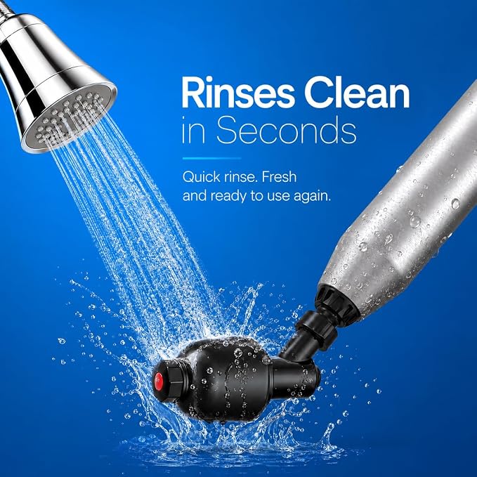 Electric Toilet Plunger, Heavy-Duty Clog Remover, Dusty Blue | High-pressure air plunger for bathrooms. Powerful toilet drain unclogger.