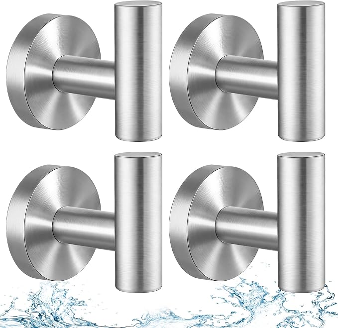 Suction Cup Hooks for Shower - Heavy Duty Matte Black Bathroom Hooks for Glass Door, 6 Pack No Drill & No Damage Waterproof Hooks for Tile, Rustproof for Towels & Door Wreaths
