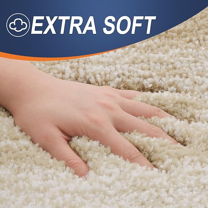 OLANLY Large Bathroom Rugs 50x30, Extra Soft Absorbent Microfiber Bath Rugs | Tan, Non-Slip Quick-Drying Rubber Backing, Machine Washable Plush Bath Mat for Floor, Tub and Shower, Home Decor Accessories