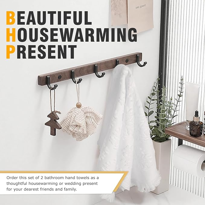 Luxury Decorative Hand Towels Bathroom: Boho Home Deco (06 Star, 14"x30") | 2 Packs 14X30 100% Cotton Turkish Absorbent Soft Face Towel Set for Kitchen Hotel Spa Farmhouse Guest Tea Gift