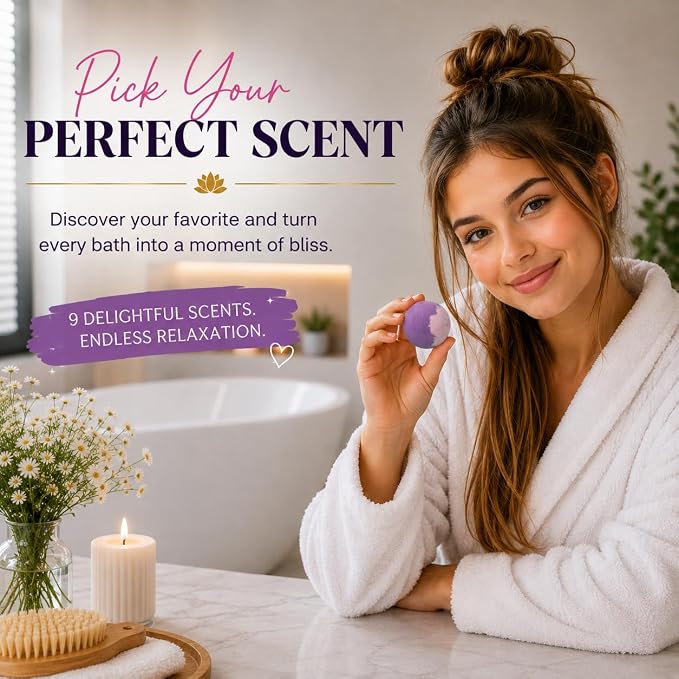 EvolutionUSA Refresh Bath Bombs for Women & Kids – 24 Bath Bombs Mini Sized, Organic Bathbomb Set, Women & Kids Bath Fizz, Luxury Gift for Mother’s Day, Easter, Valentines, Birthday or Self Care