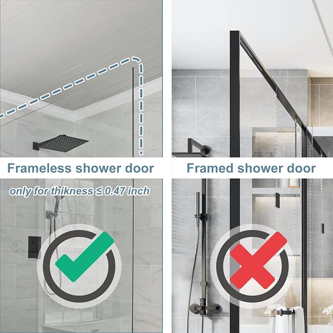 Homevacious 2 Pack Shower Door Hooks Towel Hooks for Bathroom Frameless Glass Shower Door SUS 304 Stainless Steel Drilling-Free Hanger Shower Hooks Chrome