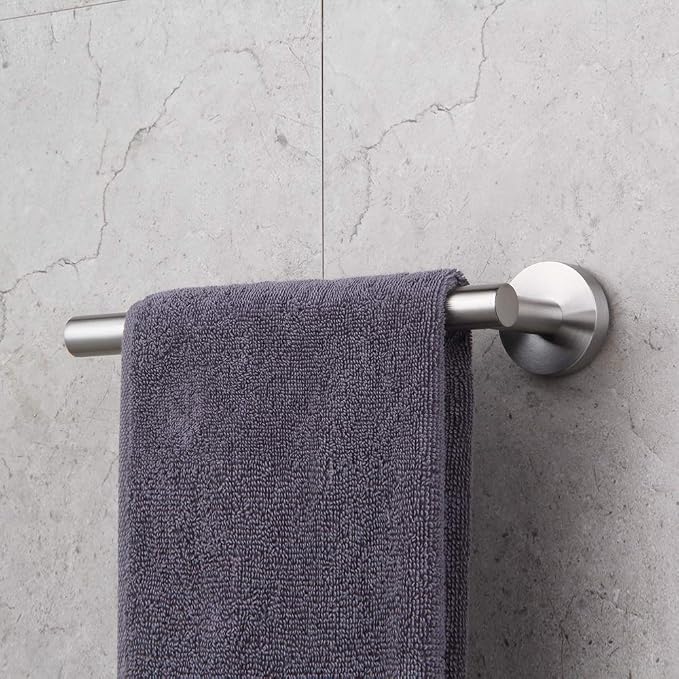 GERZWY 9-Inch Small Kitchen Towel Bar Brushed Stainless Steel Cabinet Hand Towel Bar Wall Mounted Bathroom Organizer AG1101C23-LS