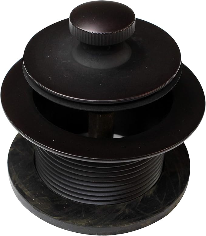 Westbrass Twist & Close Tub Trim Set with Two-Hole Overflow Faceplate, Oil Rubbed Bronze, D94-2-12