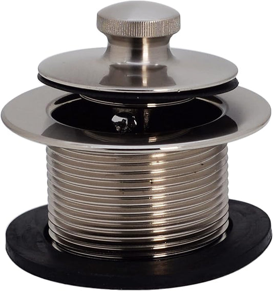 Westbrass D3324-20 1-1/2" NPSM Pull & Drain Bathtub Plug, Coarse Thread, Stainless Steel