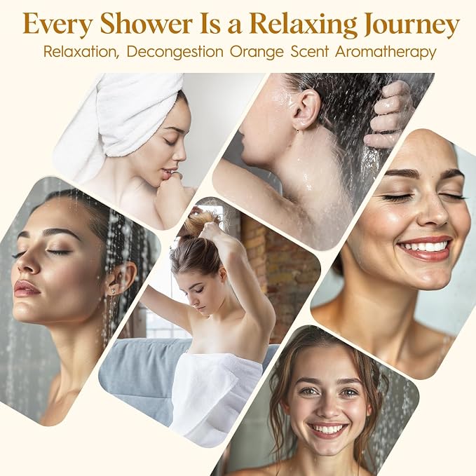SWCANDY Orange Shower Steamers 8 Pack, Home Spa Self Care | Bright citrus aromatherapy with natural essential oils shower gift for women, men, wife & husband.