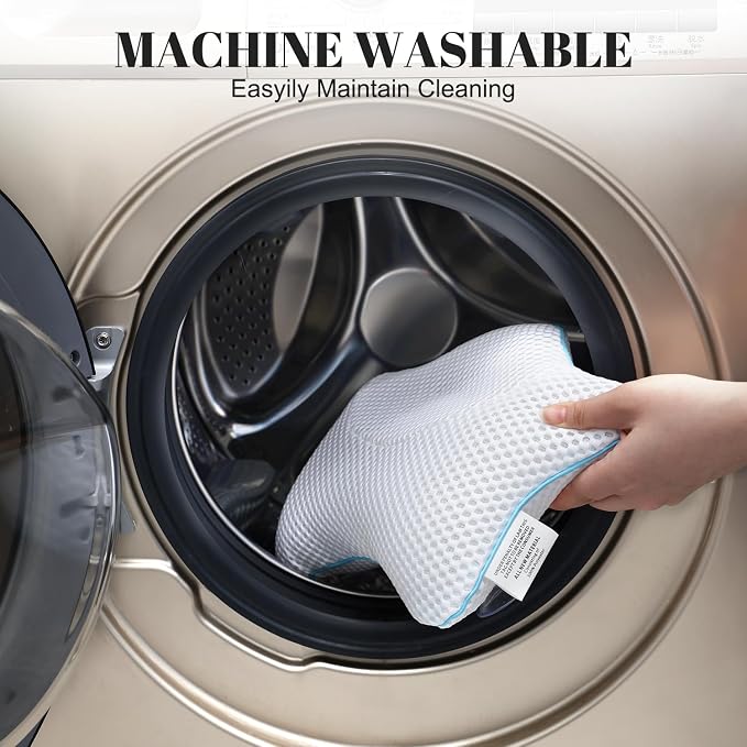 Non Slip Bath Pillow, Luxury Spa Bathtub Head & Neck Rest Support, Permeable Quick Drying Air Mesh Tub Pillow with 4 Large Suction Cups, Fits Any Tubs, Soft and Relaxing (White)