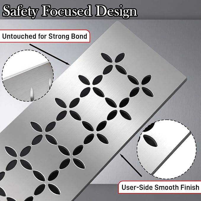 12 Inch Shower Niche Shelf 2-Pack, 4mm Stainless Steel with Drainage Design for Kerdi Board SN/-SNLT, Tile Ready Floral Shelves with Smooth Finish